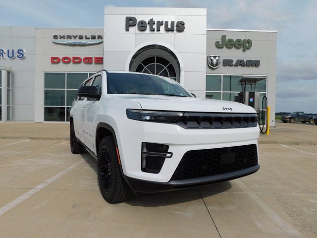 2026 Jeep Grand Wagoneer GRAND WAGONEER LIMITED RESERVE 4X4 in Bright White Clear-Coat Exterior Paint — front three-quarter view