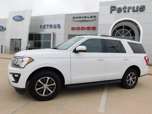 2019 Ford Expedition XLT in White — front three-quarter view