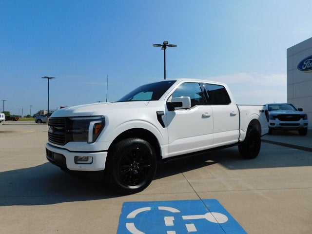 2024 Ford F-150 Platinum in White — front three-quarter view