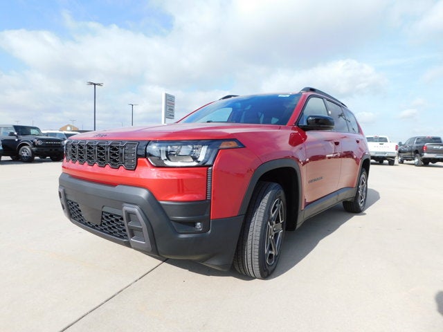 2026 Jeep Cherokee CHEROKEE LIMITED 4X4 in Red Hot Pearl-Coat Exterior Paint — front three-quarter view