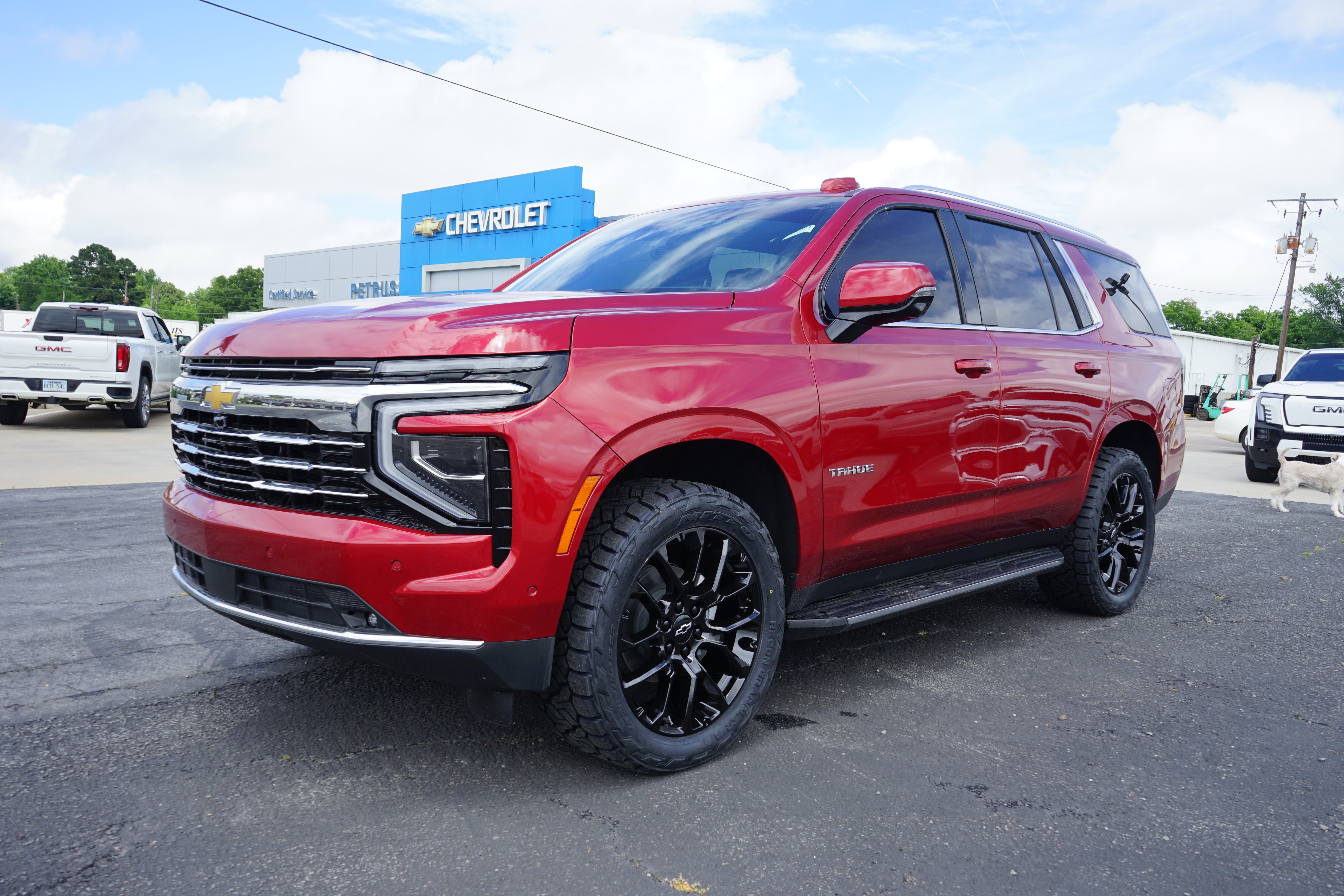 2026 Chevrolet Tahoe LT in Radiant Red Tintcoat — front three-quarter view