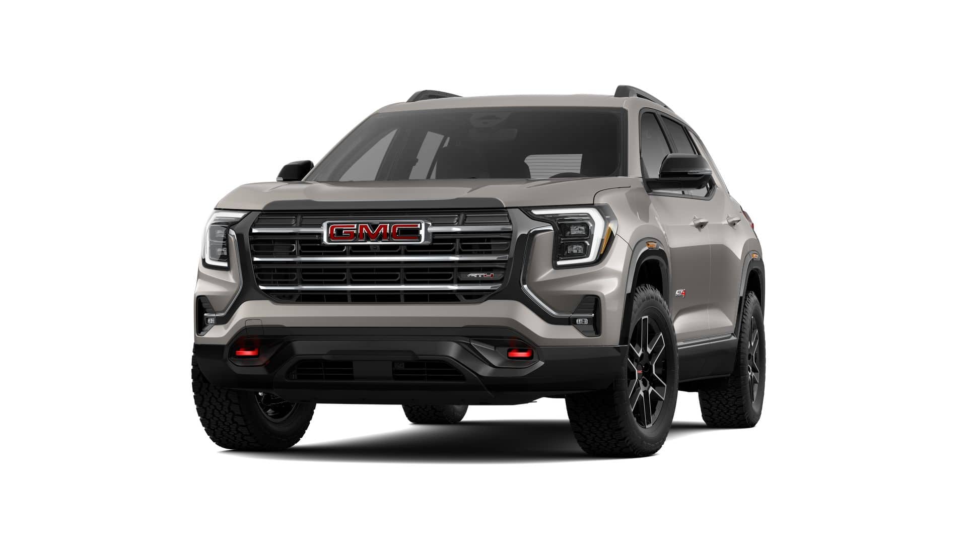 2026 GMC Terrain AT4 in Riverstone Metallic — front three-quarter view
